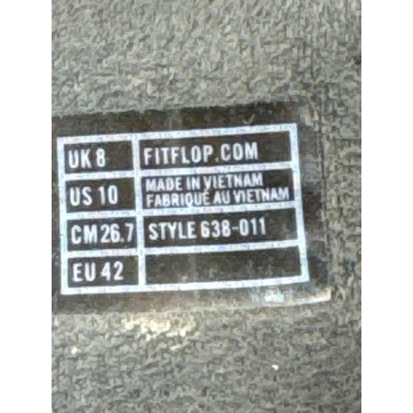 Fitflop Silver Sparkle Slides Sandals Leather Women's Size 10 - Picture 4 of 5